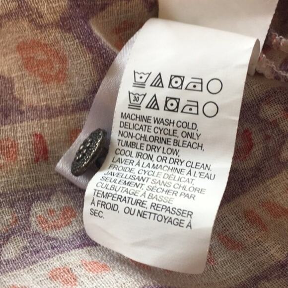 Lucky Brand boho hippie top size M. EUC. Paisley - Picture 8 of 8